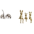 thumbnail image 1 of Estatua de , figura de cerámica, escultura, estatua sentada, adorno, estatuas de conejo en miniatura, material cerámico resistente, imagen rea, 1 of 8