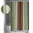 thumbnail image 4 of Sage Green Waterproof Fabric Shower Curtain, Farmhouse Wood Grain Vintage Brown Striped Shower Curtain for Bathroom Curtains Bathtubs Hotel Washable Shower Curtains with 12 Hooks Stall 54x78in, 4 of 6