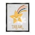 thumbnail image 2 of Stupell Industries Shooting Star Smile Casual Dream Calligraphy Pattern Graphic Art Metallic Gold Floating Framed Canvas Print Wall Art, Design by Ilis Aviles, 2 of 5