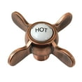 thumbnail image 3 of Kingston Brass KS124BEXAC Essex Double-Handle Wall-Mount Bridge Kitchen Faucet, Antique Copper, 3 of 5