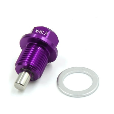 M14 X 1 25 Purple Aluminum Alloy Car Magnetic Engine Oil Pan Drain M14 X 1 25 Purple Aluminum Alloy Car Magnetic Engine Oil Pan Drain Bolt Image