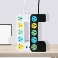 thumbnail image 1 of Oefntac Travel Power Strip,6.56Ft Extension Cord with 3 USB Ports and 5-Outlets,Compact Wide Spaced Multi Outlets Plugs Sockets,Room,For Room,Work, 1 of 9