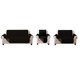 thumbnail image 1 of Juego de Protector cubre Sala Melocotton doble Vista Capitonado Negro-Chocolate, 1 of 6