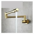 thumbnail image 1 of Brass Kitchen Faucet Tap Wall Mount Single Cold Single Hole Mixer Rotate Fold Faucet Chrome ,Easy to Install, 1 of 6