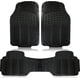 thumbnail image 1 of Alfombrillas para Coche, 3 Piezas Tapetes Coche, Alfombrilla de Coche para Vehículos PVC Impermeables, Antideslizantes Universales Cortable, Adecu para Coches,SUV,Furgonetas,Camiones,Negro, 1 of 3
