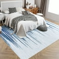 thumbnail image 2 of FairOnly Blue 2'x6'Modern Area Rug Non Slip Low Pile Indoor Runner Rug with Gradient Laser Pattern Stain Resistant Soft Rugs for Living Room Bedroom Kitchen, 2 of 7