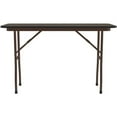 thumbnail image 2 of UrbanPro Steel Plastic Walnut Folding Table Rectangular 18"W x 48"D Unassembled, 2 of 6