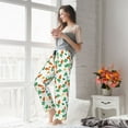 thumbnail image 4 of Uemuo Cute Carrot Pattern Women's Wide Leg Palazzo Lounge Pants with Pockets Light Weight Loose Comfy Casual Pajama Pants-Large, 4 of 9