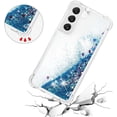thumbnail image 4 of Slim Fit Phone Case for Samsung Galaxy S22 (Not S22 Plus), Glitter Liquid Quicksand Effect Silicone Soft TPU Case with Camera Lens and Screen Protection for Galaxy S22,LSWT Blue, 4 of 12