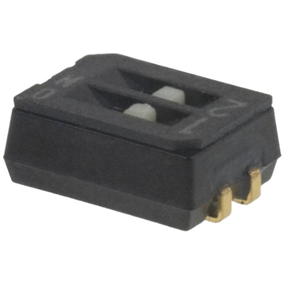 Pack of 4 CHS-02TA Dip Switch SPST 2 Position Surface Mount Slide (Standard) Actuator 100mA 6VDC