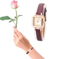 thumbnail image 2 of Reloj de pulsera Nikou analógico de cuarzo para mujer correa de PU color morado, 2 of 7