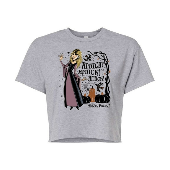 Hocus Pocus 2 - Amuck Sarah - Juniors Cropped Cotton Blend T-Shirt