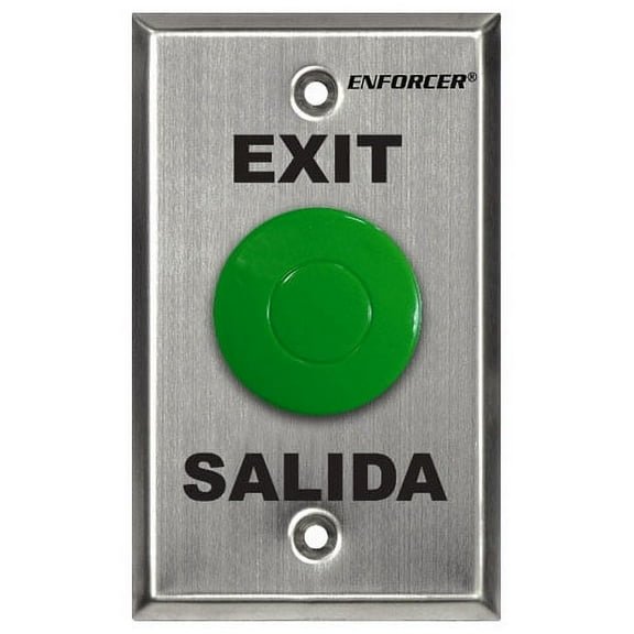 Seco-Larm Enforcer Green Mushroom Button Push-to-Exit Plate with Timer (SD-7201GAPT1Q)
