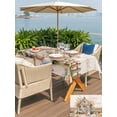 thumbnail image 4 of Easter Bunny Eggs Outdoor Tablecloth - 52x70 Inch Rectangle Dining Table Cover, Spring Pink Flowers Country Cabin Beige Waterproof Outdoor Table Cloth with Umbrella Hole & Zipper for Picnic/Patio, 4 of 7