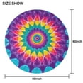 thumbnail image 6 of Rainbow Tie Dye Radial Pattern Round Tablecloth 60"x60",Wrinkle Wipeable Table Cloth for Kitchen Dining Room Picnic Patio Party, 6 of 6