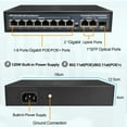 FSHNGTA Highperformance Full Gigabit Unmanaged POE Network Switch with 8 POE Ports 2