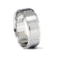 thumbnail image 2 of Bague Alliance pour Homme en Or Blanc 14 K avec Diamant 3/8 Ct, 2 of 2