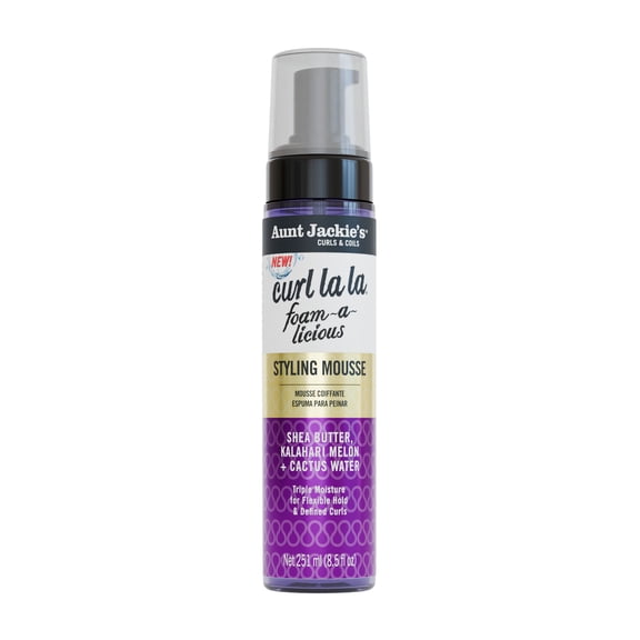 Aunt Jackie's Curls & Coils Curl La La Foam-a-licious Styling Mousse, 8.5 fl oz