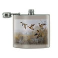 thumbnail image 2 of Green-Winged Teal Ducks Taking Flight Hunters Hunting Stainless Steel 5oz Hip Drink Kidney Flask, 2 of 4