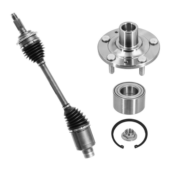 AutoShack Front Right CV Axle Shaft Wheel Hub Bearing Assembly Replacement for 2010-2012 Ford Fusion AWD, FWD 2010-2011 Mercury Milan AWD, FWD Passenger Side 5-Lug 5 HUB060200746