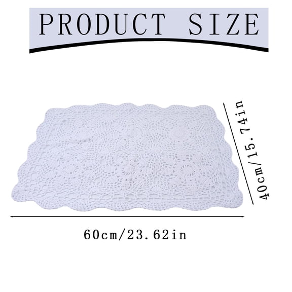 Table Doilies, Doilies for End Tables, Crochet Doilies for Tables, Crochet Lace Tablecloth, 40x60cm Handmade Crochet Lace Thread Cloth, Universal Cover, Table Cloth Sofa Towel Decorative Towel