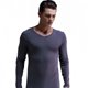 thumbnail image 1 of Ropa Interior Térmica para Hombre, Camisa de Manga Larga con Cuello en V y Capa Base para Invierno, Gris, Talla L, 1 Unidad, 1 of 6