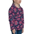 thumbnail image 3 of Pofeuu Rose Flowers Print Kids Pullover Hoodies Warm Thick Hooded Sweatshirt with Packet for Boys Girls-Medium, 3 of 6