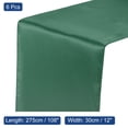 thumbnail image 2 of Unique Bargains 6 Pack Satin Table Runner, 12'x108' Smooth Silk Table Runner, Dark Green, 2 of 7