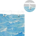 thumbnail image 5 of Coolnut Sea Waves Bath Shower Curtain Liners 72"x72", Polyester Waterproof Bath Curtains with Hooks for Bathroom Decoration, 5 of 5