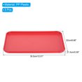 thumbnail image 2 of Unique Bargains 12x9' Fast Food Tray, 3 Pack PP Plastic Reusable Multi-Purpose Non-Slip Serving Tray Red, 2 of 5