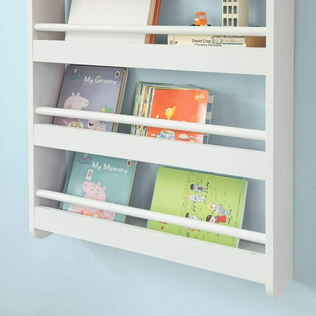 So Kmb08 K W Wall Mounted 4 Tiers Children Kids Bookcase Book Shelf Storage Display Shelving Rack White Canada - Childrens Book Shelves Wall Mounted