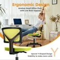 thumbnail image 3 of CONCETTA Ergonomic Home Office Mesh Desk Chair, Small Space, Armless Rolling Chair for Adults, Green, 3 of 8
