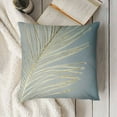 thumbnail image 3 of SHANXI Grey Throw Pillow Covers Gold Foil Stamping Decorative Pillow Cases Soft Velvet for Sofa Bed Home Decor 22x22in, 3 of 5