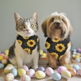 thumbnail image 2 of Dog Bandana 2 Pack,Black Sunflower Gray Petal Pattern Bandanas for Dogs,Cat Bandana,Small/ Large Dog Bandana 2 Size,Dog Bandanas, 2 of 6