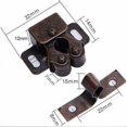 thumbnail image 3 of Paquete de 10 pestillos de puerta de doble rodillo con tornillos para armario, 3 of 5