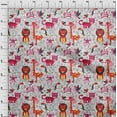 thumbnail image 4 of oneOone Cotton Cambric Light Red Fabric Cute Animal Fabric For Sewing Printed Craft Fabric By The Yard 56 Inch Wide, 4 of 4
