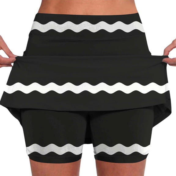 Women's High Waisted Jogging Skirts with Pockets - Lightweight Sports Yoga Skirts for Summer Workouts
