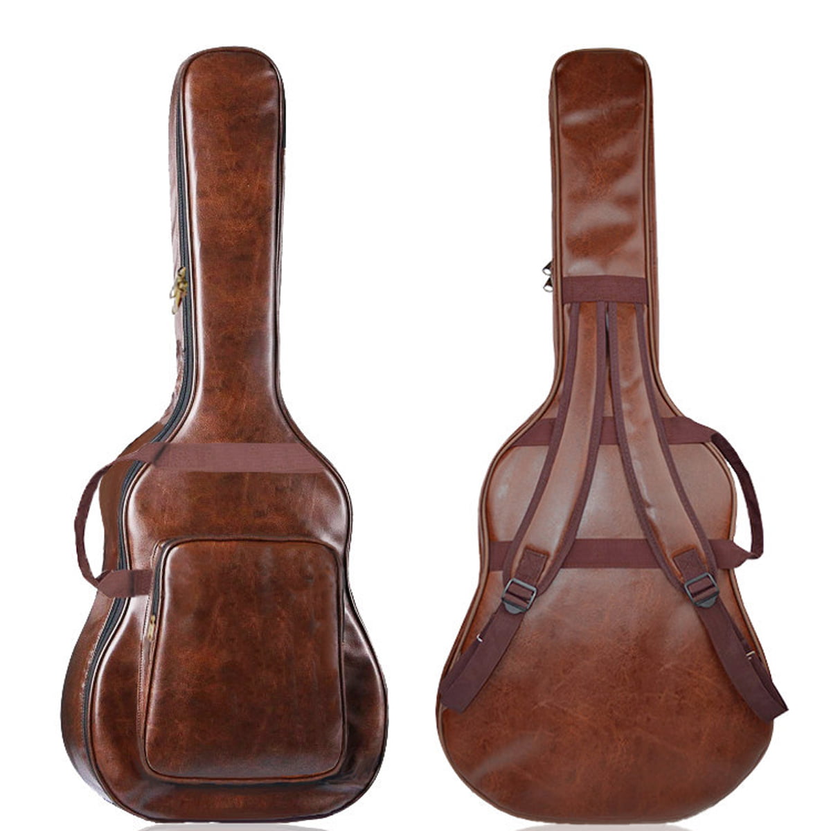 Guitar Bag Color : Black-41inch Personality 41 Inch Thick Wooden Guitar Bag Thick Shoulder Ballad Acoustic Guitar Bag