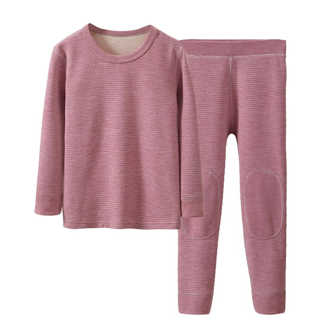 WEAIXIMIUNG 2 Set Youth Kids' Thermal Underwear Set Compression Shirt Leggings Pants Kids Base Layer Cold Weather 5-6 Years