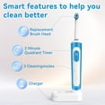 thumbnail image 2 of JUUTREN  Electric Toothbrush for Adults,  Sonic Rechargeable Travel Toothbrush With 2-Minute Smart Timer, IPX8 Waterproof, 70-Day Battery Life,  3 Modes,  3 Brush Heads, 2 of 8