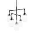 thumbnail image 1 of Toltec Lighting Lustre Meridian 5 Lumières Finition Chrome avec 5 Verres Blancs, 1 of 1