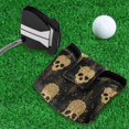 thumbnail image 5 of Haosy Gold Skull Golf Mallet Putter Cover Strong Magnetic Leather Golf Club Headcover Closure, 5 of 7