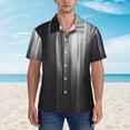 thumbnail image 2 of Fotbe Monochrome Abstract Lines Camisa Hawaiana para Hombre Unisex – Camisa Casual de Verano con Botones de Manga Corta de Algodón y Lino,XX-Large, 2 of 7