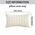 thumbnail image 6 of Unique Bargains Throw Pillow Covers Set of 2 for Living Room Decor White 12" x 20", 6 of 6