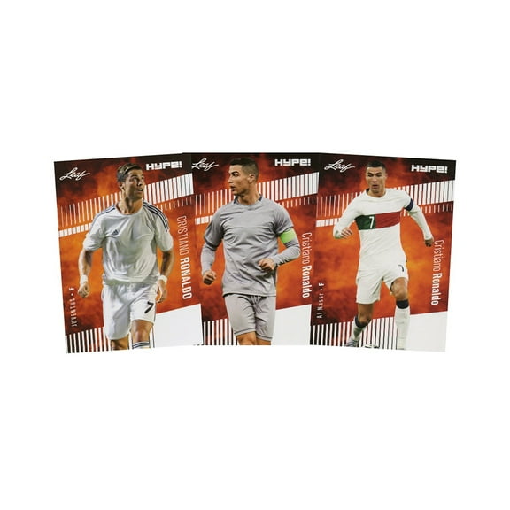 3-Card Lot Mint Cristiano Ronaldo 2020-23 Leaf Hype! Portugal, Juventus, and Al Nassr Cards