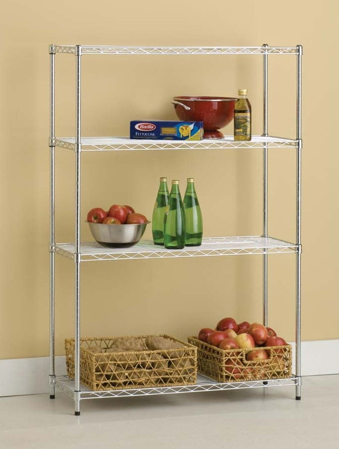 56x36x14" Storage Rack 4 Tier Organizer Kitchen Shelving Steel Wire Shelves US 