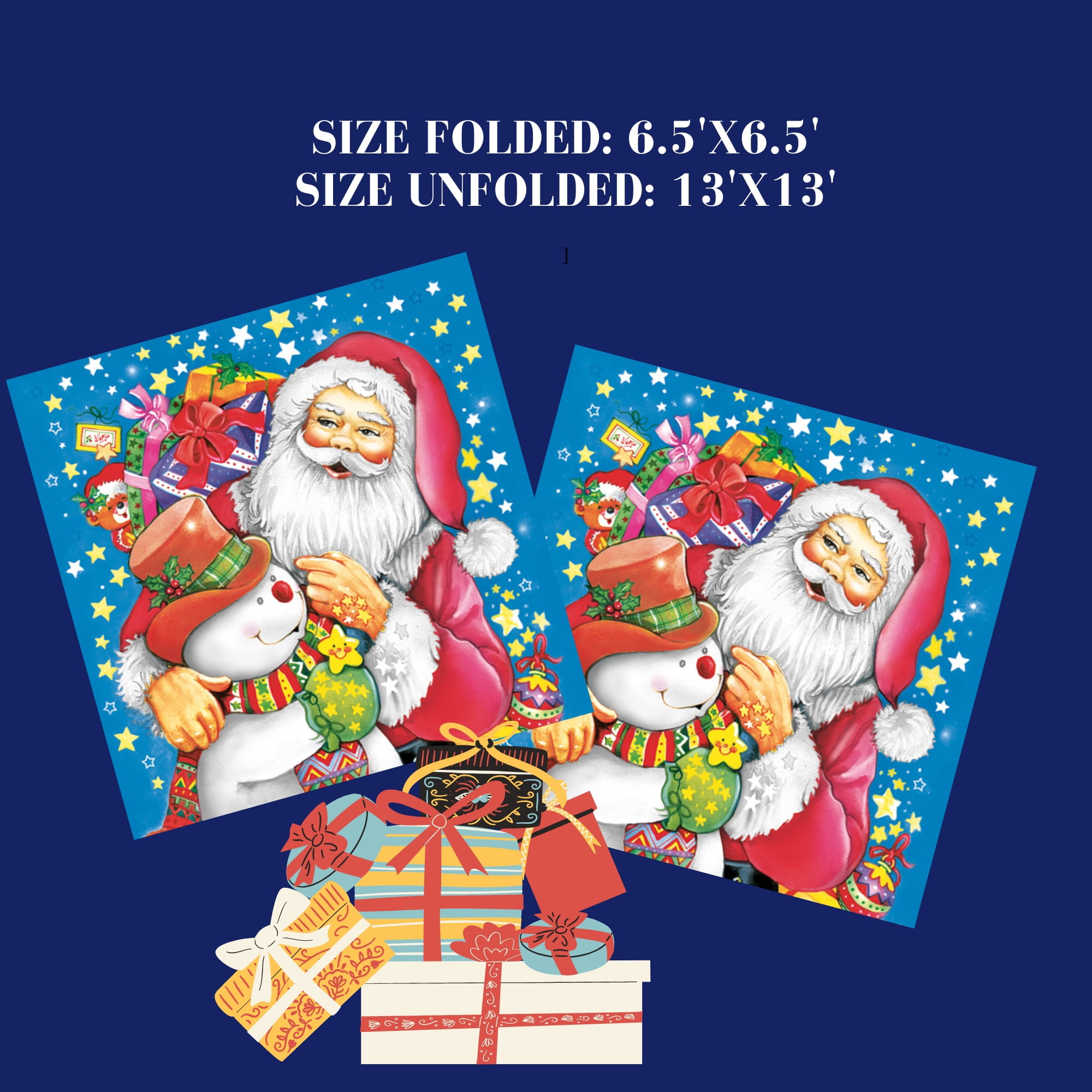 Keep Unique Santa Christmas Decorative Paper Napkins, Decoupage Napkin, Pack/20