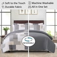 thumbnail image 3 of Mainstays All in One Lightweight Quilt Set and Sheet Set - 7 Piece, Full, Grey Patch, 3 of 12