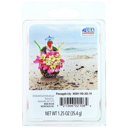 Mainstays 6-Cube Wax Melts, Pineapple Lily, Single