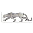 thumbnail image 5 of 18" x 6" Silver Polystone Leopard Sculpture, by CosmoLiving by Cosmopolitan, 5 of 10